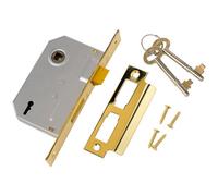 Yale 64mm Brass Effect Metal 2 Lever Sashlock