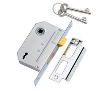 Yale 2 Lever Mortice Basic Security, Polished Chrome, 2.5 Inch/64 mm