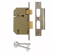 YALE M320 21/2" 64mm 3 LEVER MORTISE SASH LOCK CHROME FINISH