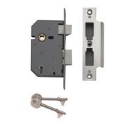 Yale 5 Lever Sashlock 2.5" Chrome Finish, Silver