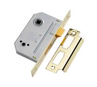 Yale 64mm Polished Brass 2 Lever Deadlock