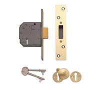 Yale 64mm Polished Brass 5 Lever Deadlock