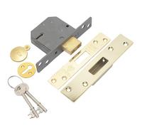 Yale 64mm Polished Brass 5 Lever External Deadlock