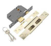 Yale 64mm Polished Brass Effect Metal 5 Lever Sashlock