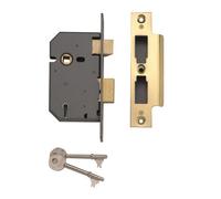 Yale 64mm Polished Brass Effect Metal 5 Lever Sashlock