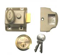 Yale Nightlatch 706 Traditional - Standard Security, Electro Nickel Brass Finish, 40 mm