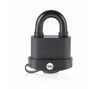 Yale Padlock Y220B/71/130/1 - High Security 71mm Weatherproof, Open Hardened Steel Shackle, 3 Keys