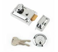 Yale 77 Night Latch Chrome Traditional Front Door Security Lock Brand New