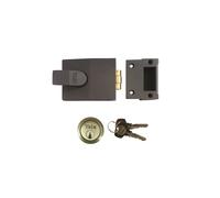 Yale 81 Rollerbolt Nightlatch Grey Case Brass Cylinder