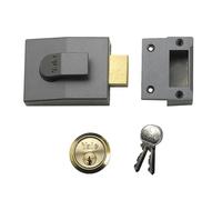 Yale Nightlatch B-82-DMG-PB-60 – Standard Security, Dark Metallic/Polished Brass, 60 mm