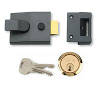 Yale B-88-DMG-PB-60 - Standard Nightlatch - 60mm - Dark Metallic /Polished Brass Finish - Standard Security