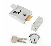 Yale Deadlock Nightlatch 89 60mm Backset Chrome Finish Box