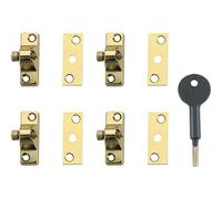Yale 8K118 Economy Window Lock Brass Pack of 4