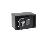 Yale Alarmed Electronic Safe Small - Standard Protection, Built-in 130dB Alarm, PIN Keypad + Override Key, Anti-bump Solenoid, Auto Lockdown, Carpeted Interior, Fixings Included - 8.6L - YEC/200/DB2