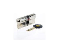 Yale Anti-Snap 3 Star Euro Double Cylinder, High Security, Nickel Finish, 35.45 (80 mm)