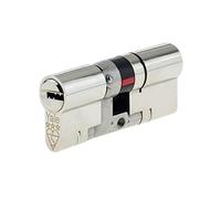 Yale Anti-Snap 3 Star Euro Double Cylinder, High Security, Nickel Finish, 35.45 (80 mm)