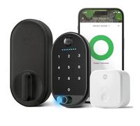 Yale Approach™ Lock Deadbolt, Black Suede Key-Free Smart Entry Door Lock with Wi-Fi Connected Touchscreen Keypad and Biometric Fingerprint Scanner for Code Entry, B-YRR110-F-WF1-N-BSP