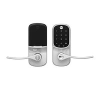 Yale Assure Lever - Smart Touchscreen Lever with Z-Wave Plus - Works with Ring Alarm, Samsung SmartThings, Wink and More (Hub Required, Sold Separately) - Satin Nickel