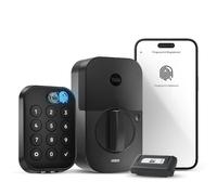 Yale Assure Lock 2 Touch Deadbolt, Black Suede Key-Free Smart Entry Door Lock with Z-Wave (ZW3) Connected Touchscreen Keypad for Code Entry and Remote Access, YRD430-F-ZW3-BSP