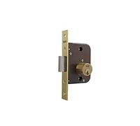yale-azbe Door Lock 47 Double Round 80 x 50 mm in Front of Brass-Coloured
