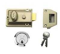 Yale B-77-ENB-SC-60 Traditional Nightlatch, Nickel Finish/Chrome Cylinder, 60 mm Backset