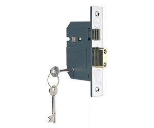 Yale B-BSSL-3.0-CH British Standard 5 Lever Mortice Sashlock, Boxed, Suitable for External Doors, Chrome Finish, 3 Inch/76 mm