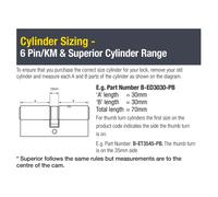 Yale B-ED3030-SNP Euro Double Cylinder - Satin Nickel/Polished Brass