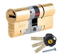 Yale B-YS3-4040B - Platinum 3 Star Anti-Snap Euro Cylinder Lock - 40/(80mm)/ 40: 10: 40 - Brass Finish - High Security