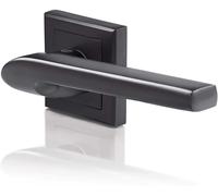 Yale Siena Black Door Handle 35-ZR-8x8-A002-WC-56-11, Stylish Modern Design for Bathroom WC, Thumbturn Cylinder Locking Set, All Fixtures Supplied
