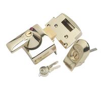 Yale Brass Effect 40mm Deadlock Night Latch, (H)90mm (W)90mm