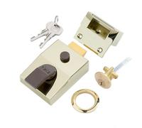 Yale Brass Effect 60mm Left & Right-Handed Deadlock Night Latch, (H)70mm (W)93mm