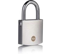 Yale - Y120B/50/127/1 High Security 50mm Brass Padlock with Chrome Finish - Open Boron Shackle - 3 Keys