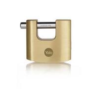Yale - Y114B/70/113/1 High Security 70mm Brass Shutter Padlock - Shutter Hardened Steel Shackle - 3 Keys