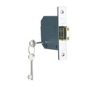 Yale British Standard 5 Lever Mortice Deadlock 76mm - Polished Chrome Finish
