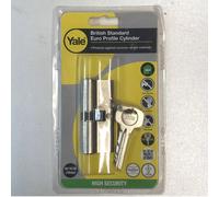 Yale Euro Cylinder Lock PKM3030-NP KM Superior – 1 Star, High Security, 30/30 (70mm), Nickel Finish
