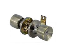 Yale Entrance KNOB Set Antique Brass