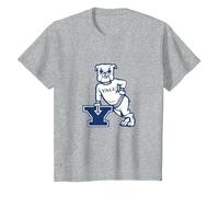 Yale Bulldogs | Official University NCAA Merch | YALE010 T-Shirt, Youth, Heather Grey, Medium