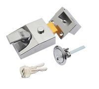 Yale Chrome Effect 40mm Left & Right-Handed Deadlock Night Latch, (H)70mm (W)62mm
