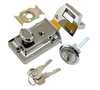 Yale Chrome Effect 60mm Left & Right-Handed Deadlock Night Latch, (H)66mm (W)93mm