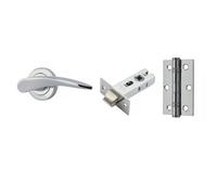 Yale Chrome Effect Zinc Alloy Lever Door Handle (L)124mm (D)70mm, Set
