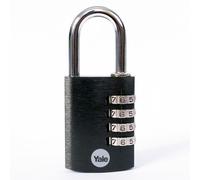 Yale Combination Padlock 38mm 4 Digit Code Aluminium Tool Box Gym Suitcase Lock