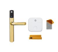 Yale Conexis L2. Product type: Smart door lock Lock type: Keyless RF card Product colour: Brass. Width: 33 mm Depth: 97 mm Height: 380 mm. Package type: Box. Connectivity technology: Wireless. Country of origin: Vietnam