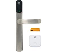 Yale Conexis L2 Smart Door Lock [NO Subscription Required] Remote Access from Anywhere, Anytime, No Key Needed, Works with Alexa, Google Assistant and Philips Hue - Satin Nickel