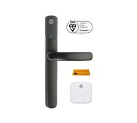 Yale Conexis L2 Smart Door Lock [NO Subscription Required] Remote Access from Anywhere, Anytime, No Key Needed, Works with Alexa, Google Assistant and Philips Hue - Black