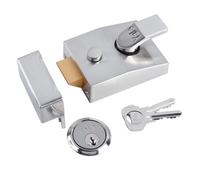 Yale Deadlocking Nightlatch P-89-SC-SC-60 - High Security - 40mm Chrome Finish - Automatic Deadlock