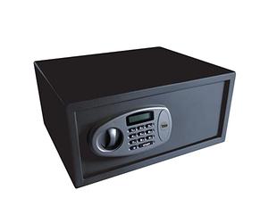 Yale Electronic Guest Laptop Safe - Guest Protection, PIN Keypad + Master Code, Auto Lockdown, Anti-bump Solenoid, LCD Display, Carpeted Interior, Fixings Included - 24L - Y-LTS0000
