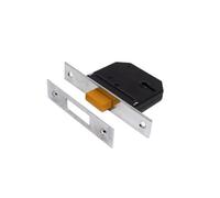 Yale Essentials 3 Lever Chrome Deadlock Black/silver (One Size)