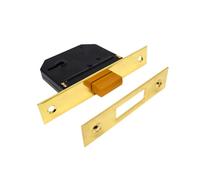 Yale Essentials 5 Lever Deadlock Brass 64mm [YES-5LDL-PB-64]
