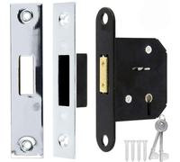 Yale Essentials 5 Lever Mortice Deadlock 2.5 Inch 64 mm Backset Chrome Finish