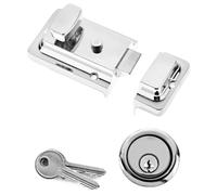Yale Essentials Deadlock Nightlatch 60mm Backset Chrome Finish 2 keys Included